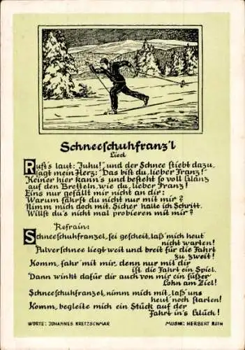 Lied Ak Johannes Kretzschmar, Schneeschuhfranzl