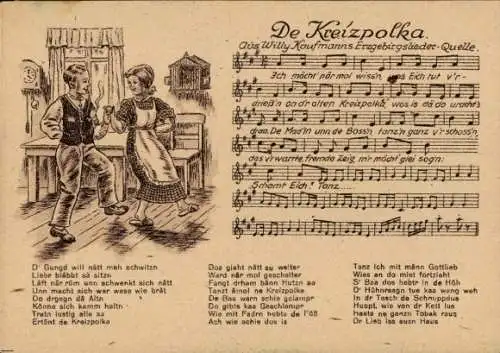 Lied Ak Kaufmann, Willy, De Kreizpolka, Erzgebirge