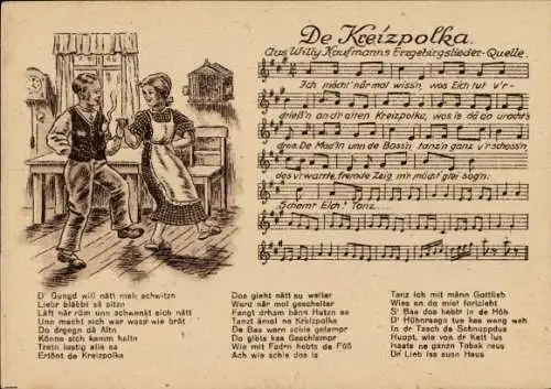 Lied Ak Kaufmann, Willy, De Kreizpolka, Erzgebirge