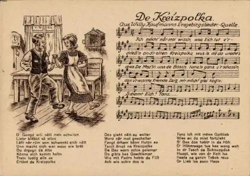 Lied Ak Kaufmann, Willy, De Kreizpolka, Erzgebirge