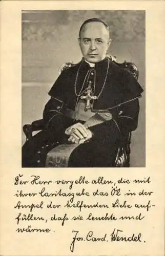 Ak Joseph Kardinal Wendel, Erzbischof von München und Freising