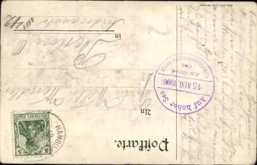 Künstler Ak Turbinenschnelldampfer Kaiser, HAPAG Seebäderdienst