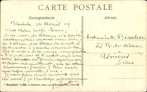 Künstler Ak Poulbot, Francisque, Mädchen mit Spielzeugkanone, Junge