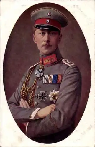 Ak Kronprinz Wilhelm von Preußen, Portrait in Uniform, Eisernes Kreuz