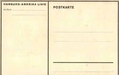 Ak Dampfer der Hamburg Amerika Linie, HAPAG