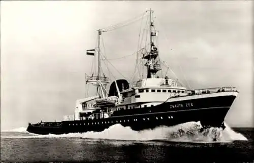 Ak Schlepper Zwarte Zee in voller Fahrt, L. Smit. und Co., Mobiloil NV Rotterdam