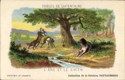 Künstler Ak Doré, Gustave, Fables de Lafontaine, L'Ane et le Chien