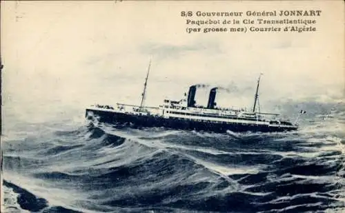 Ak Paquebot SS Gouverneur General Grevy, Dampfschiff, CGT, French Line