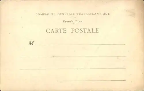 Ak Paquebot La Provence, CGT