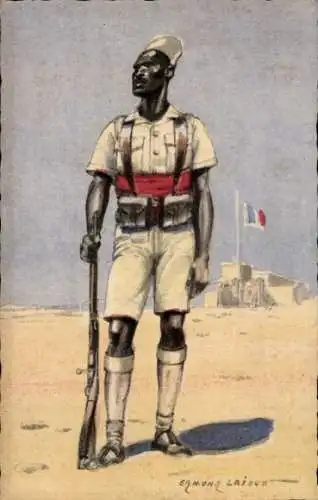 Künstler Ak Tirailleurs Sénégalais, Tchad