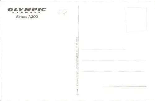 Ak Griechisches Passagierflugzeug, Airbus A300, Olympic Airways