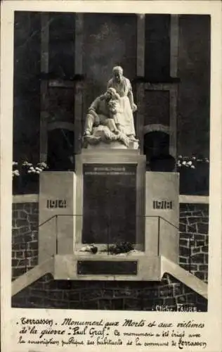 Ak Terrasson Dordogne, Monument aux Morts et aux victimes de la guerre