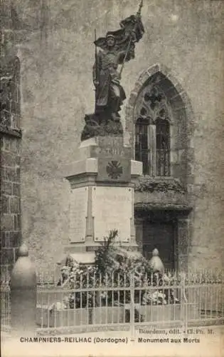 Ak Champniers-Reilhac Dordogne, Monument aux Morts