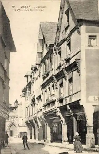 Ak Dinan Côtes-d’Armor, Porches et Place des Cordeliers