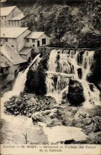 Ak Bort Corrèze, Wehr und Turbine der Cascade-Fabriken