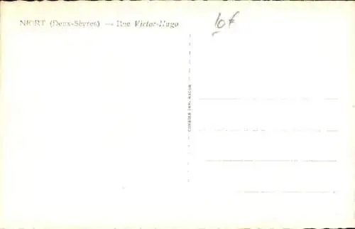 Ak Niort Deux Sèvres, Rue Victor Hugo