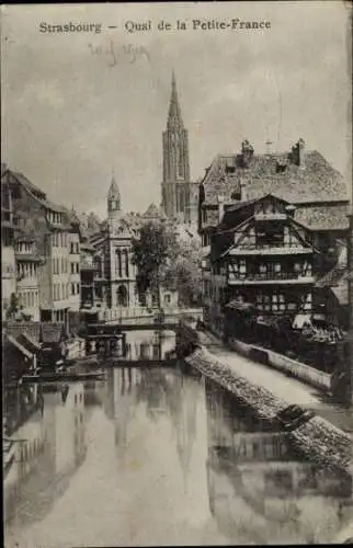 Ak Straßburg Alsace Bas Rhin, Quai de la Petite-France