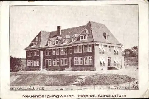 Ak Neuenberg Ingwiller Ingweiler Elsass Bas Rhin, Hospital Sanatorium