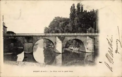 Ak Poissy Yvelines, Le Pont sur le petit bras