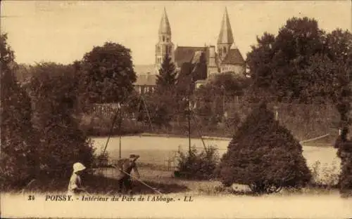 Ak Poissy-Yvelines, Innenraum des Abbey Parks