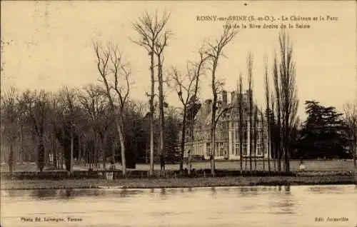 Ak Rosny sur Seine Yvelines, Schloss, Park