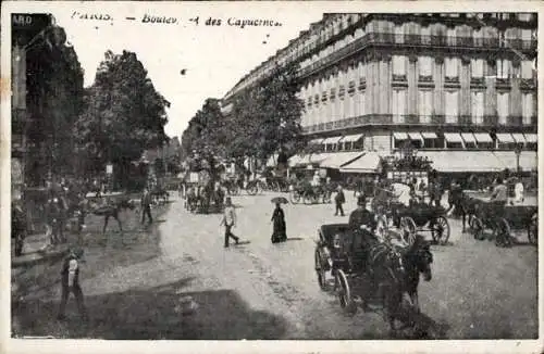 Ak Paris IX, Boulevard des Capucines, Kutschen