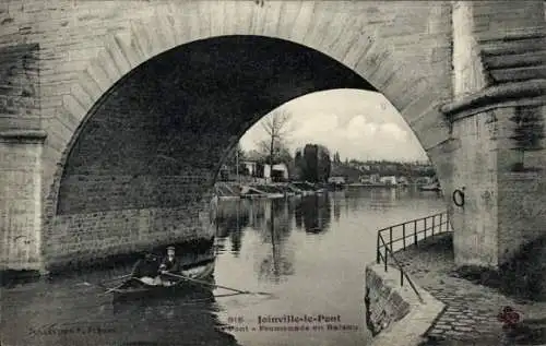 Ak Joinville, Pont Val de Marne, Promenade en Nateau, Brücke