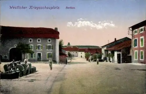 Ak Barbas Meurthe et Moselle, Straßenansicht, Soldaten 