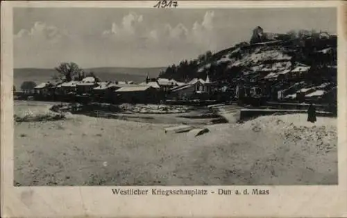 Ak Dun sur Meuse, Westlicher Kriegsschauplatz, Winter