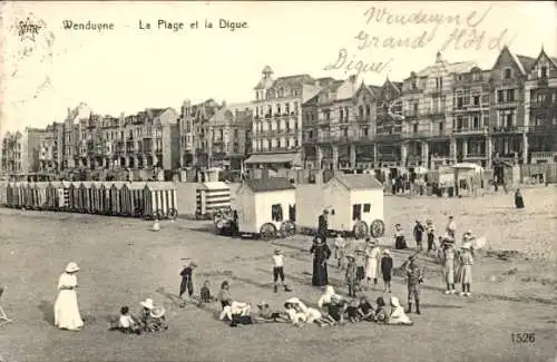 Ak Wenduine Wenduyne De Haan Westflandern, Der Strand und der Deich