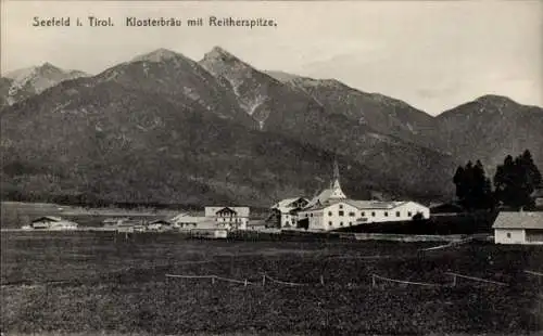 Ak Seefeld in Tirol, Klosterbräu, Reitherspitze