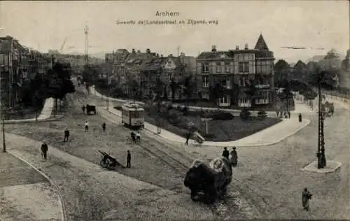 Ak Arnhem Gelderland Niederlande, Sweerts de Landasstraat und Zijpendweg