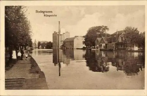 Ak Bodegraven Südholland, Blick auf den Rhein