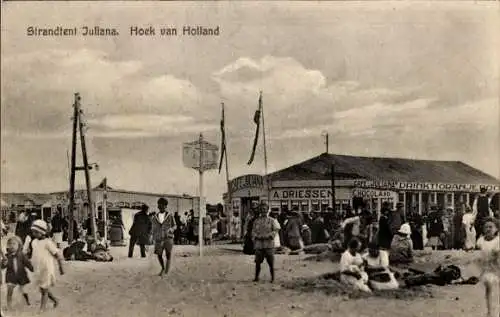 Ak Hoek van Holland Rotterdam Südholland Niederlande, Strandtent Juliana