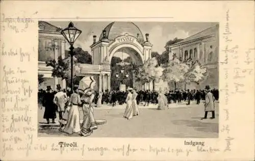 Passepartout Litho København Kopenhagen Dänemark, Tivoli, Indgang