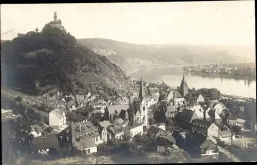 Foto Ak Braubach am Rhein, Teilansicht mit Burg