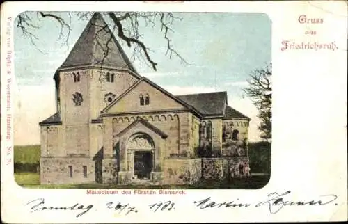 Ak Friedrichsruh Aumühle in Schleswig Holstein, Mausoleum des Fürsten Bismarck