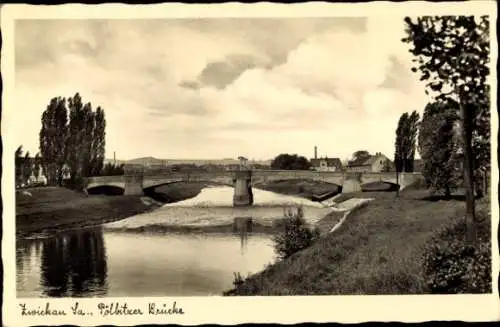 Ak Zwickau in Sachsen, Pölbitzer Brücke und Umgebung