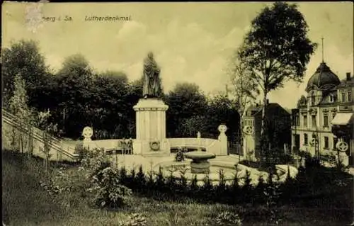 Ak Kirchberg in Sachsen, Blick zum Lutherdenkmal