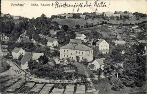 Ak Porschdorf Bad Schandau an der Elbe, Teilansicht