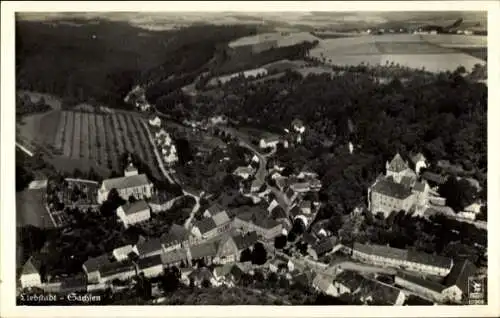 Ak Liebstadt Erzgebirge Sachsen, Fliegerfoto aus etwa 100 Meter Höhe, Panorama