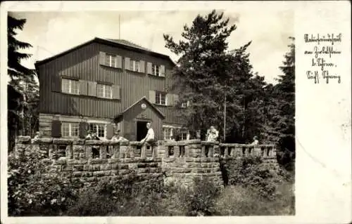 Ak Schöna Sächsische Schweiz, Naturfreundehaus am Zirkelstein