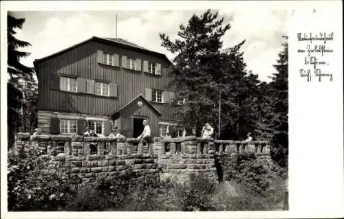 Ak Schöna Sächsische Schweiz, Naturfreundehaus am Zirkelstein