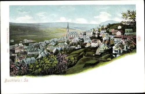 Litho Annaberg Buchholz Erzgebirge, Gesamtansicht