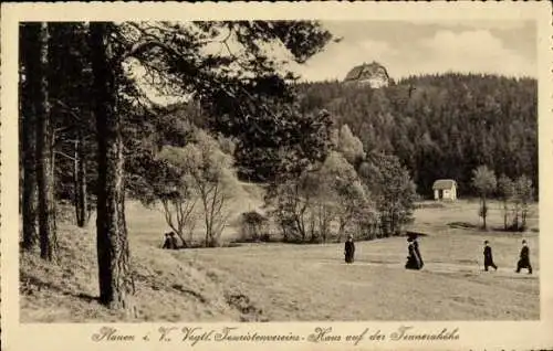 Ak Plauen im Vogtland, Touristenvereins Haus auf der Tennerahöhe