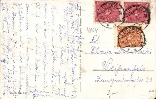 Ak Lützen Burgenlandkreis, Gustav Adolf Denkmal mit Kapelle