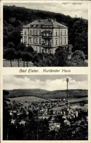 Ak Bad Elster im Vogtland, Kurländer Haus, Gesamtansicht