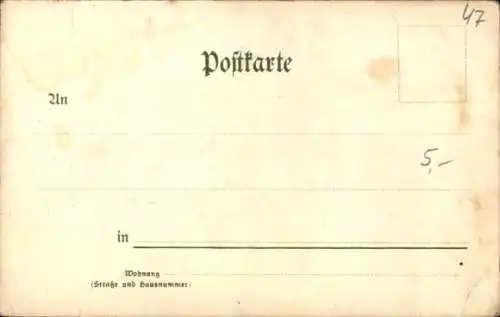 Litho Steinthaleben Kyffhäuserland in Thüringen, Kyffhäuser, Kaiser Wilhelm Denkmal