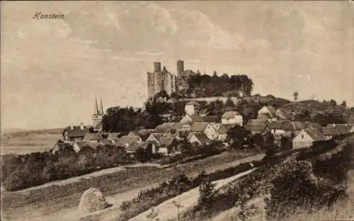 Ak Rimbach Bornhagen in Thüringen, Berg und Burg Hanstein