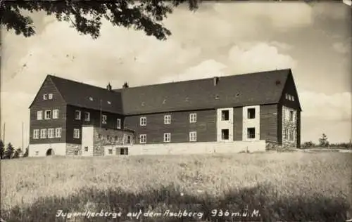 Foto Ak Klingenthal im Vogtland Sachsen, Jugendherberge auf dem Aschberg